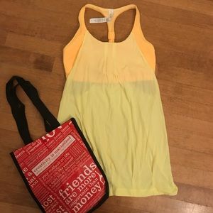 NEW Lululemon 8 Yellow Tank w/ Bra